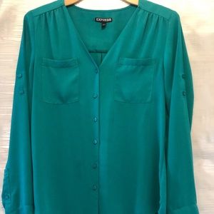 Express Jade Green Portofino Shirt